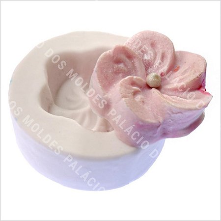 Molde De Silicone: Flor Rosa 3D - 3,3 cm