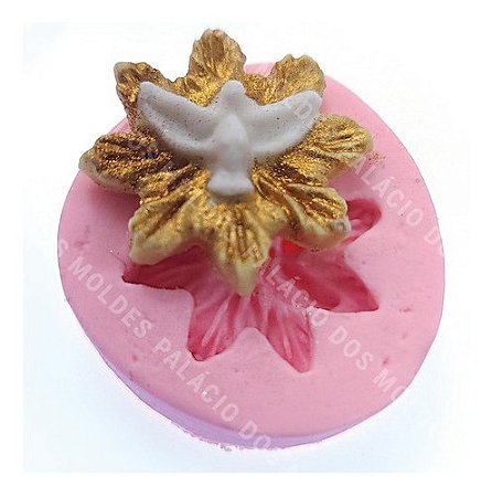 Molde De Silicone: Pomba Branca - 2,6 x 2,6 cm
