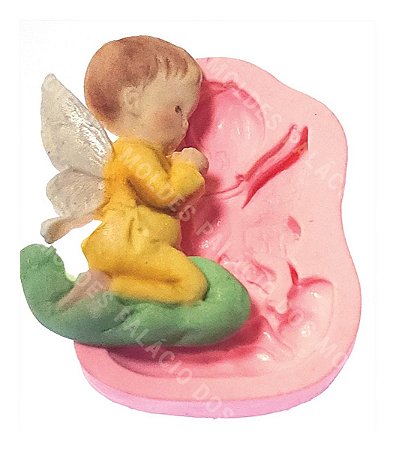 Molde De Silicone: Anjinho Rezando - 7,0 x 4,5 cm