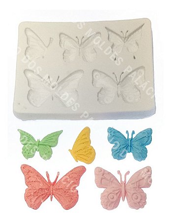 Molde De Silicone: Borboletas Variadas