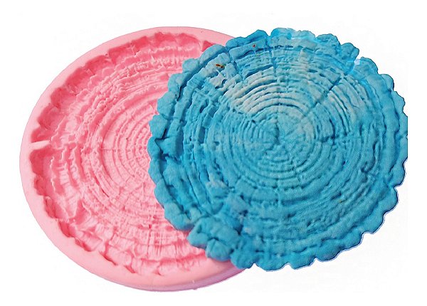 Molde De Silicone: Textura de Madeira - 7,0 cm