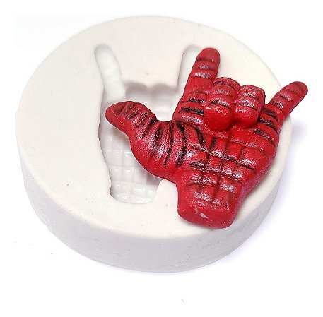 Molde De Silicone: Mão Homem-Aranha - 4,5 x 4,0 cm