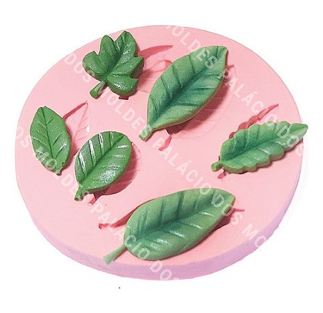 Molde De Silicone: 6 Folhas Variadas