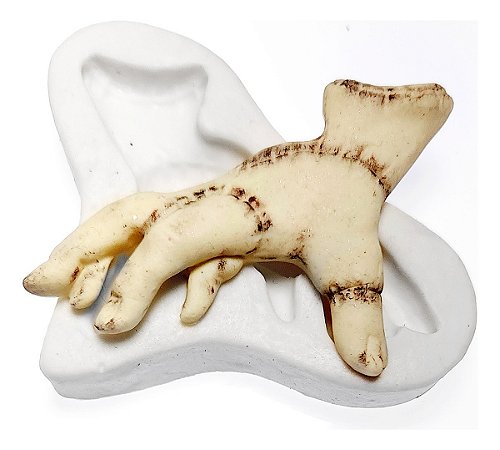 Molde De Silicone: Mãozinha Wandinha Addans - 7,0 x 4,5 cm