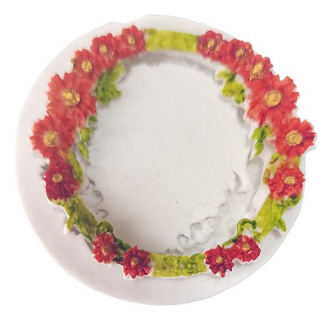 Molde De Silicone: Guirlanda de Natal - 5,8 x 5,8 cm