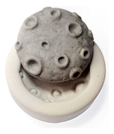Molde De Silicone: Lua com Crateras - 5,0 cm