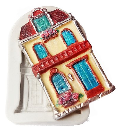Molde De Silicone: Casinha Antiga - 7,5 x 4,3 cm