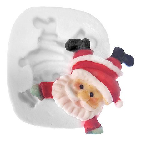 Molde De Silicone: Papai Noel Deitado - 3,5 x 3,0 cm