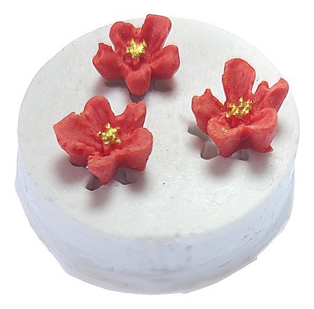 Molde De Silicone: 3 Micro Flores - 1,0 cm