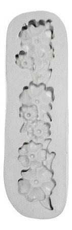 Molde De Silicone: Arranjo de Flores - 2,5 x 12,0 cm