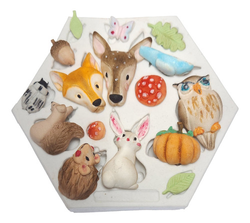 Molde De Silicone: Animais da Floresta