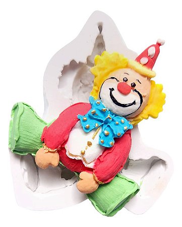 Molde De Silicone: Palhaço - 6,0 x 6,5 cm