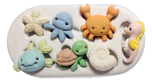 Molde De Silicone: Bichinhos do Mar