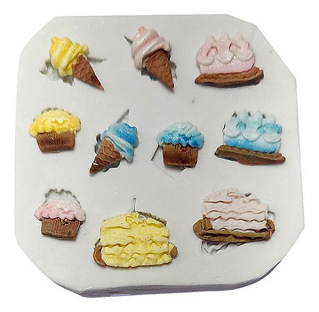 Molde De Silicone: Bolos, Doces e Sorvetes