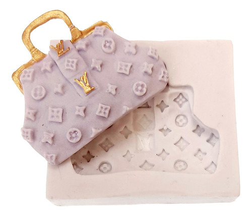 Molde De Silicone: Bolsa de Grife - 4,5 x 5,5 cm