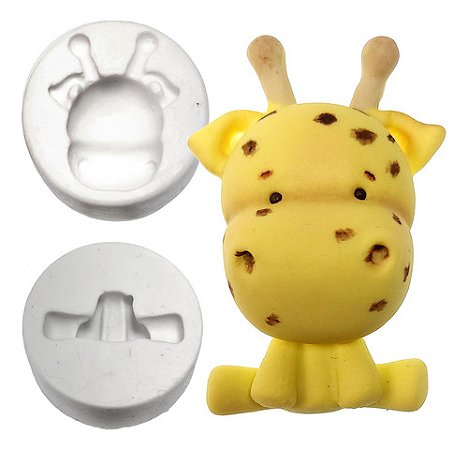 Kit: Molde de Silicone Girafa - 2 peças