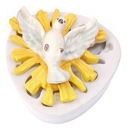 Molde De Silicone: Pássaro do Espírito Santo - 8,0 x 8,0 cm