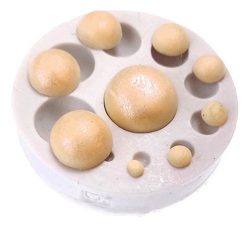 Molde De Silicone: Meias Pérolas