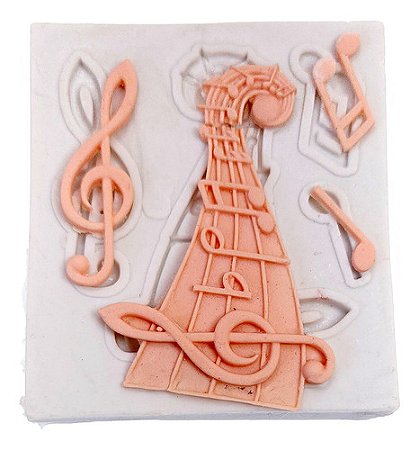 Molde De Silicone: Notas Musicais