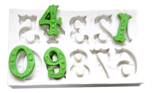 Molde de Silicone: Números Vintage
