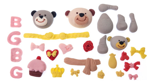 Molde De Silicone: Ursinhos e Acessórios Diversos