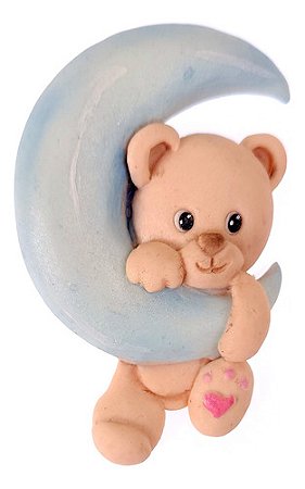 Molde de Silicone: Ursinho na Lua - 7,5 x 4,5 cm
