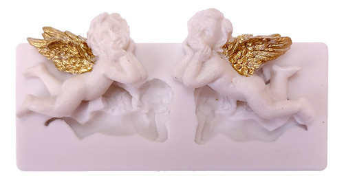 Molde de Silicone: 2 Anjinhos - 3,0 x 4,0 cm