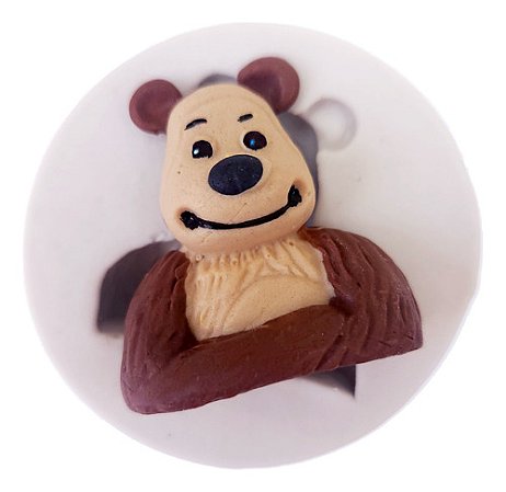 Molde de Silicone: Marsha e o Urso - 3,5 cm