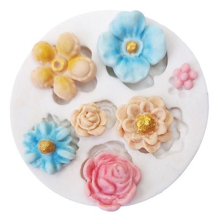 Molde De Silicone: Rosas e Flores Diversas