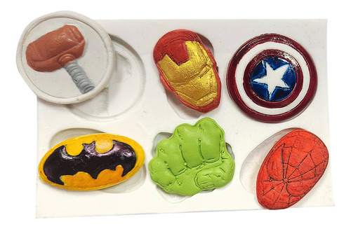 Molde De Silicone: Logo Super-Heróis