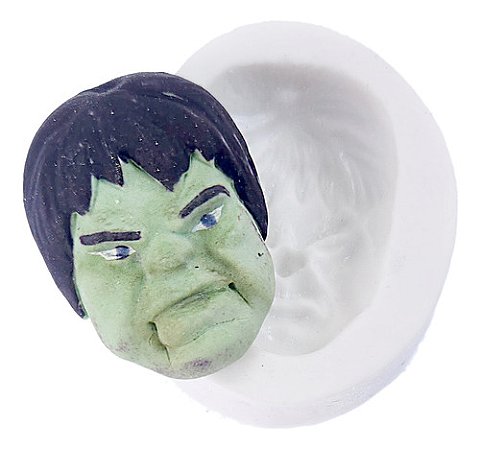 Molde De Silicone: Cabeça do Hulk - 3,5 x 2,8 cm