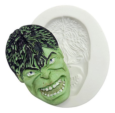 Molde de Silicone: Cabeça do Hulk - 6,0 x 4,0 cm