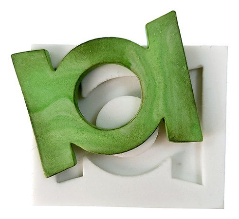 Molde De Silicone: Lanterna Verde - 4,0 x 4,8 cm