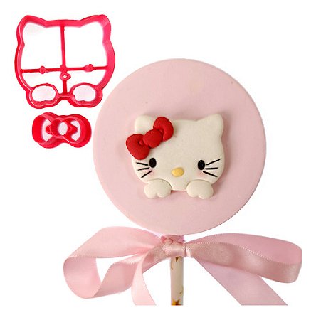 Cortador de Biscoito: Hello Kitty - 3,5 x 4,0 cm