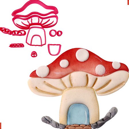 Cortador de Biscoito: Cogumelo - 6,5 x 8,0 cm