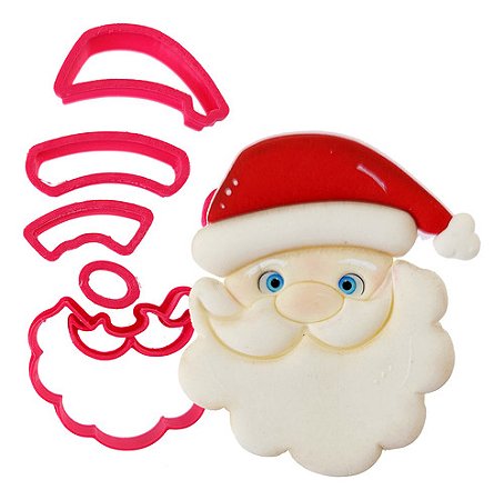 Cortador de Biscoito: Papai Noel - 5,5 x 5,0 cm