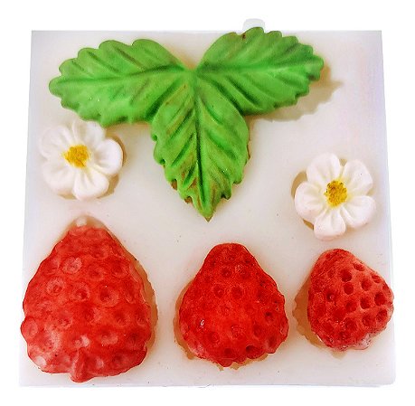 Molde de Silicone: Morangos