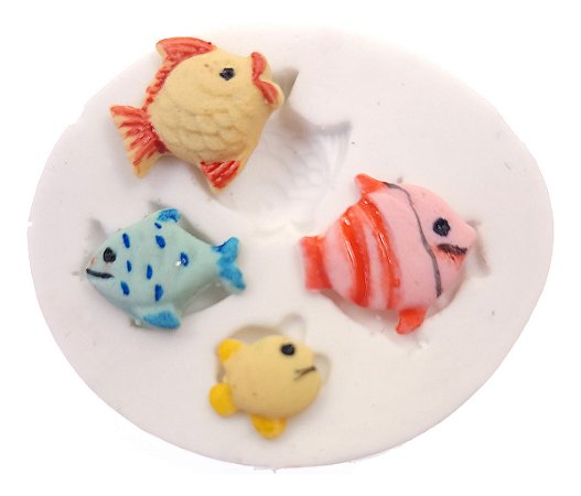 Molde de Silicone: Mini Peixes