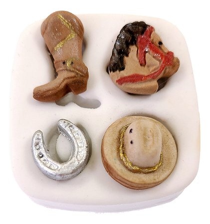 Molde de Silicone: Conjunto Cowboy