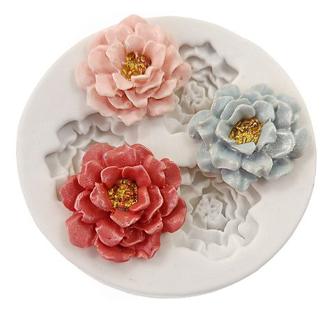 Molde de Silicone: Rosas - 3,5 cm