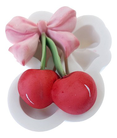 Molde de Silicone: Cerejas - 7,5 x 4,5 cm