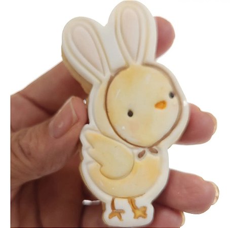 Cortador de Biscoito: Pintinho com Orelhinha - 8,0 x 4,0 cm