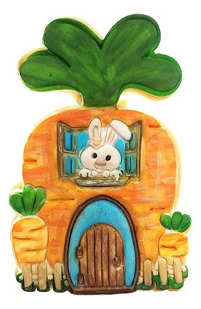 Cortador de Biscoito: Casinha de Cenoura - 12,5 x 8,5 cm