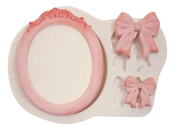 Molde de Silicone: Moldura e Laços
