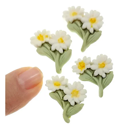 Molde De Silicone: 4 Flores - 2,5 x 2,0 cm