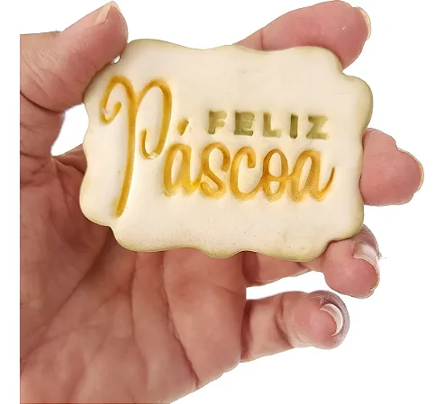 Cortador de Biscoito: Feliz Páscoa - 6,0 x 7,0 cm