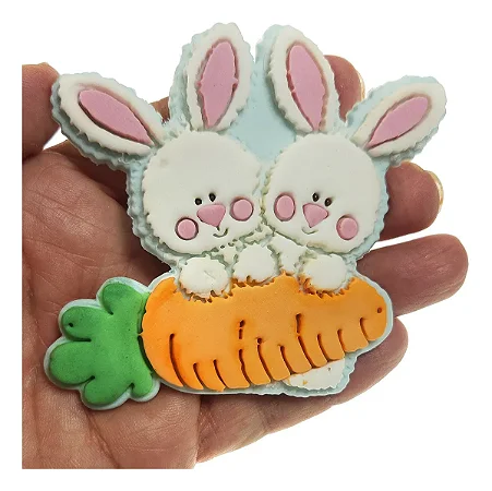 Cortador de Biscoito: Dois Coelhos - 8,0 x 8,5 cm