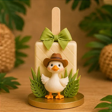 Molde de Silicone: Pato com Chapéu - 9,0 x 6,0 cm