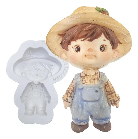 Molde de Silicone: Fazendeiro - 9,5 x 7,0 cm