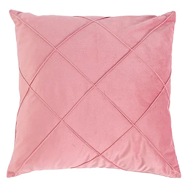 CAPA ALMOFADA DRAPEADA EM VELUDO  45X45 - ROSA